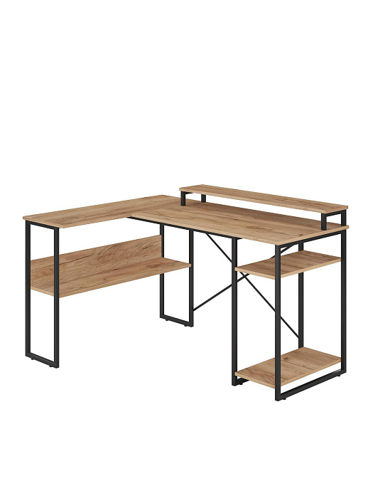 Стол компьютерный угловой лофт Ridberg TEXAS (Oak/Black) купить в интернет-магазине icover