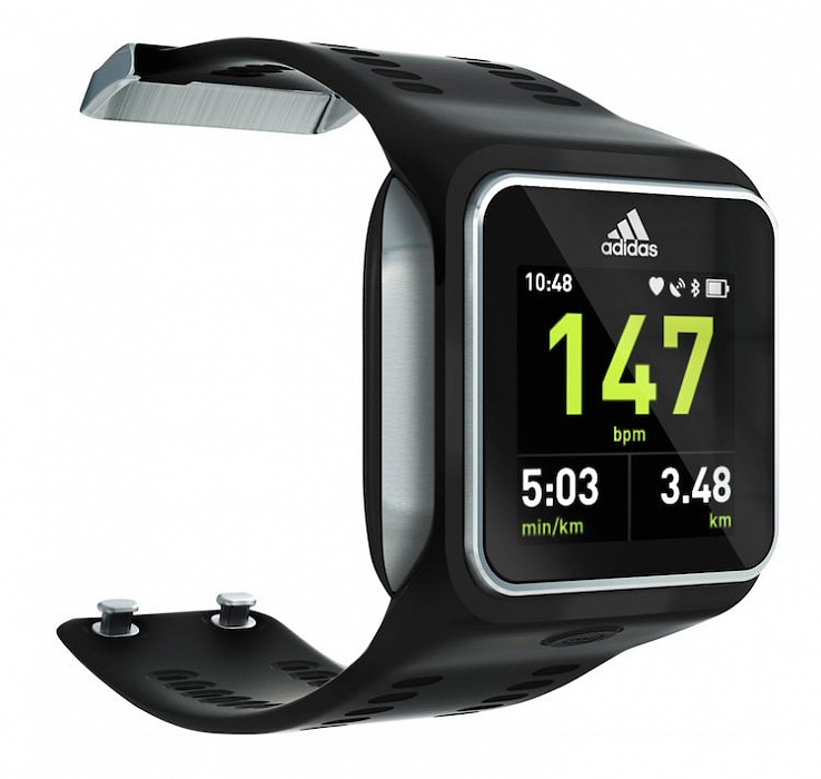Adidas miCoach Smart Run - спортивные часы с пульсометром (Black) купить в интернет-магазине icover