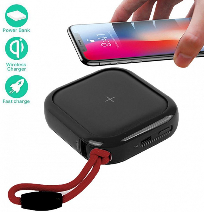 Внешний аккумулятор с функцией беспроводной зарядки Mipow Power Cube 10000 Plus (Red) купить в интернет-магазине icover