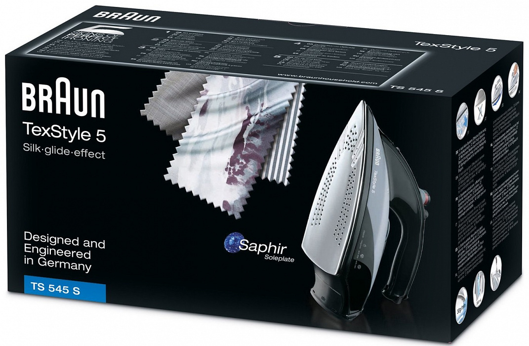 Утюг Braun TexStyle TS545S (Black/Grey) купить в интернет-магазине icover
