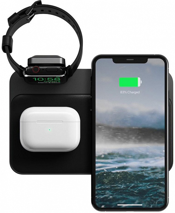 Беспроводное зарядное устройство Nomad Base Station Watch Edition V2 NM3A045A00 (Black) купить в интернет-магазине icover