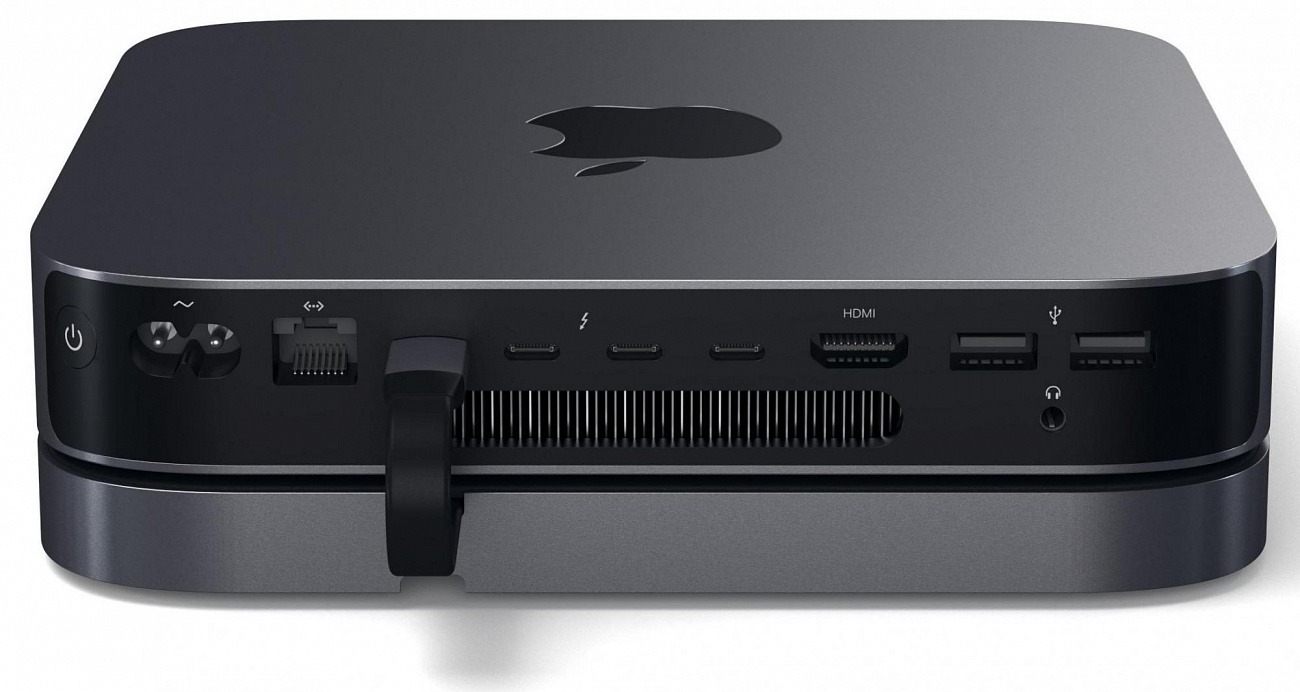 Хаб Satechi Type-C Aluminium Stand & Hub (ST-ABHFM) для Mac Mini 2018 (Space Grey) купить в интернет-магазине icover