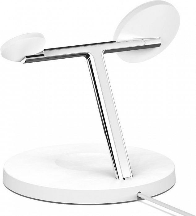 Беспроводное зарядное устройство Belkin MagSafe 3-in-1 Wireless Charger WIZ009vfWH (White) купить в интернет-магазине icover