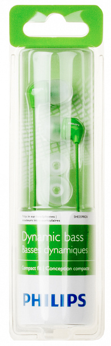 Philips SHE3590 - внутриканальные наушники (Green) купить в интернет-магазине icover
