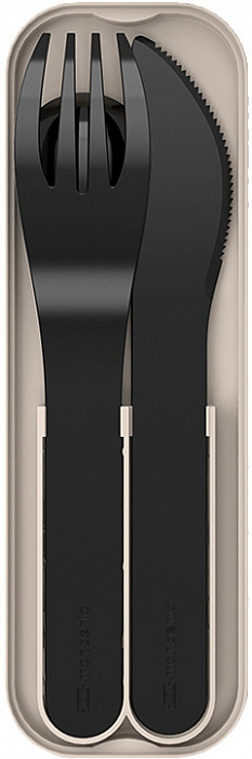 Набор столовых приборов Monbento Pocket color 1007 02 002 3шт в футляре (Black) купить в интернет-магазине icover