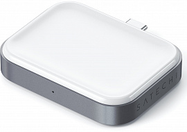 Беспроводное зарядное устройство Satechi USB-C Wireless Charging Dock (ST-TCWCDM) для AirPods (Space Grey) купить в интернет-магазине icover