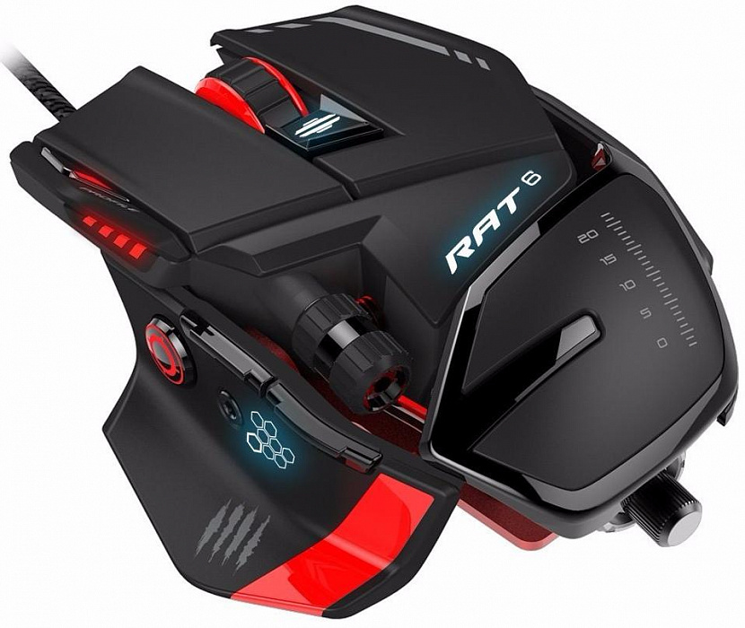 Mad Catz R.A.T. 6 (PCAmc68) - игровая мышь (Black/Red) купить в интернет-магазине icover