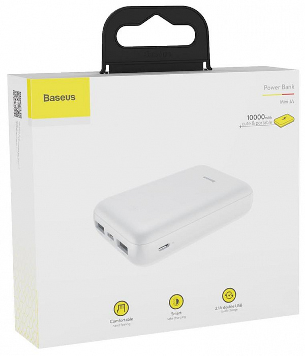 Внешний аккумулятор Baseus Mini JA Powerbank (PPJAN-A02) 10000mAh (White) купить в интернет-магазине icover