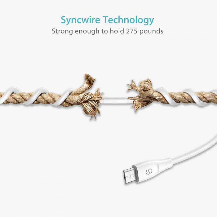 Кабель Syncwire SW-MC036 micro USB 1m (White) купить в интернет-магазине icover