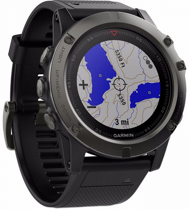 Спортивные часы Garmin Fenix 5X 010-01733-01 (Sapphire Slate Grey/Black) купить в интернет-магазине icover