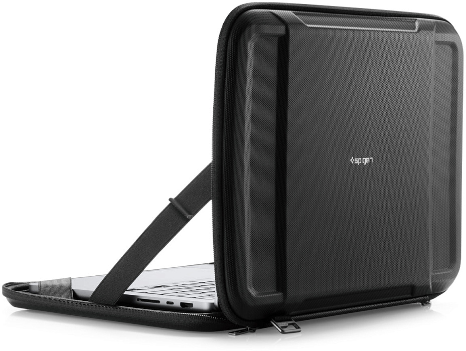 Чехол Spigen Rugged Armor Pro (AFA04271) для MacBook Pro 16" (Black) купить в интернет-магазине icover