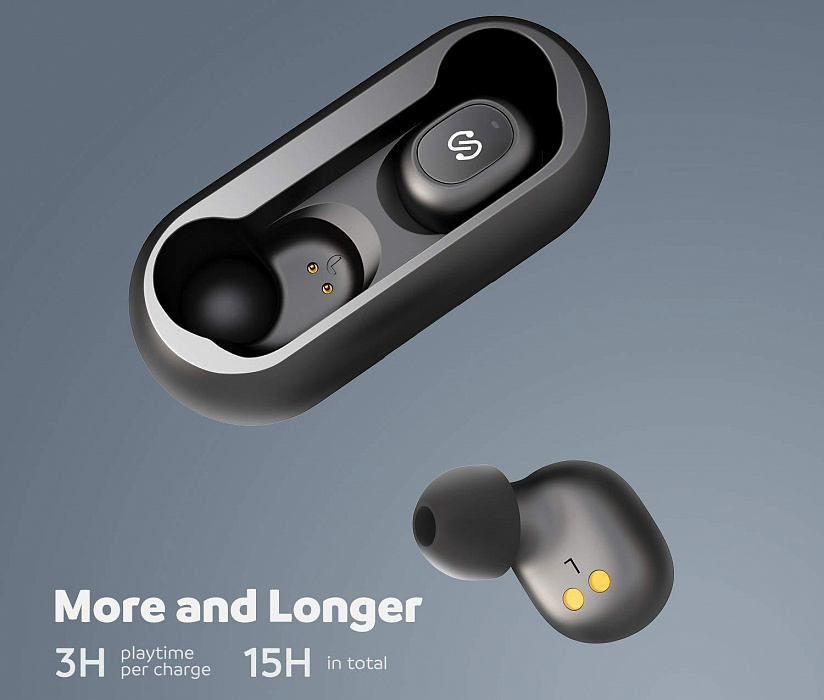 Bluetooth-наушники с микрофоном SoundPeats TrueFree (Black) купить в интернет-магазине icover