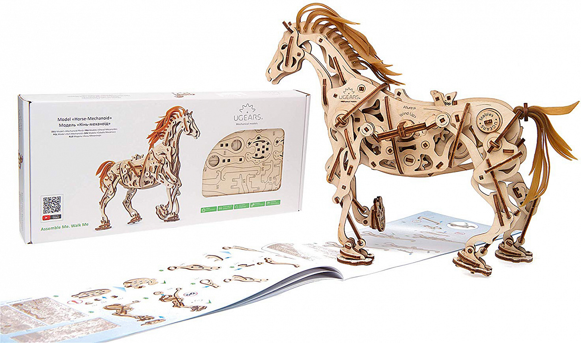 3D-пазл UGears Конь-Механоид (70054) купить в интернет-магазине icover