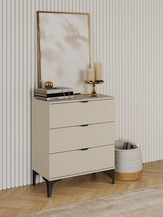 Комод RIDBERG ANDRE 3Я (Cashmire/Black) купить в интернет-магазине icover