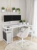 Стол компьютерный угловой лофт Ridberg TEXAS (White) купить в интернет-магазине icover