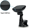 Автомобильный держатель Pitaka MagMount Qi Pro Suction USB-C (Black) купить в интернет-магазине icover
