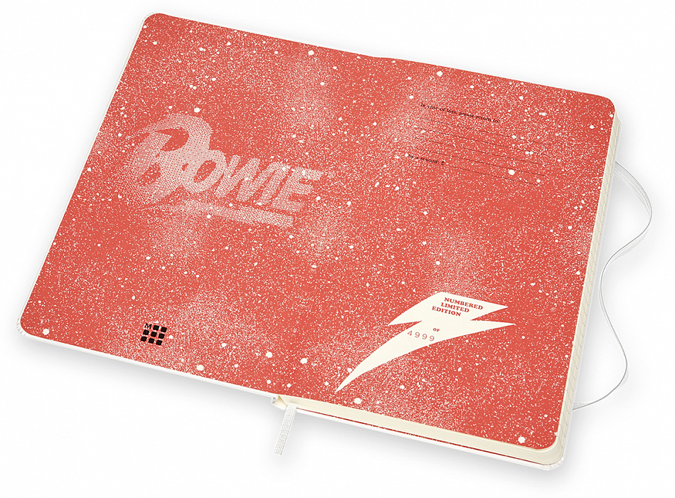 Блокнот Moleskine David Bowie Limited Edition Large (LEDBQP060CLT) в линейку (White/Red) купить в интернет-магазине icover