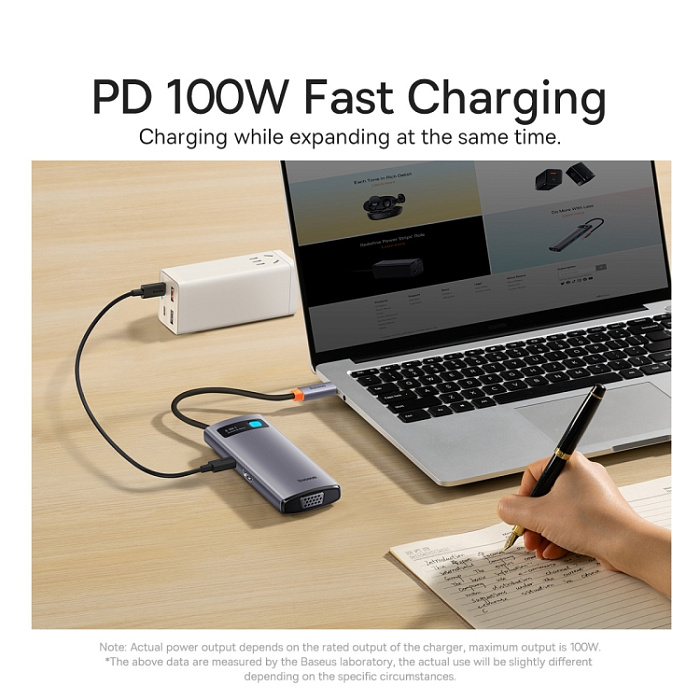 Хаб Baseus Metal Gleam (WKWG030013) 6-in-1 Multifunctional Type-C HUB Docking Station (Gray) купить в интернет-магазине icover