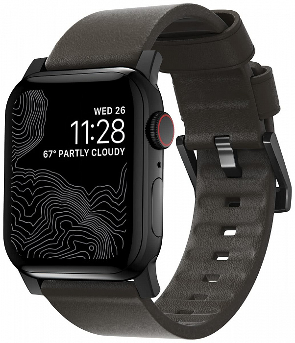 Ремешок Nomad Active Modern Strap (NM1A4MB000) для Apple Watch Series SE/6/2/3/4 42/44 mm (Brown/Black) купить в интернет-магазине icover