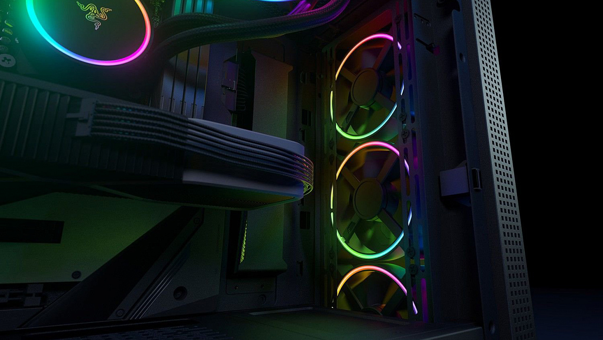 Корпусные вентиляторы Razer Kunai Chroma 140mm 3pcs (RC21-01810200-R3M1) купить в интернет-магазине icover