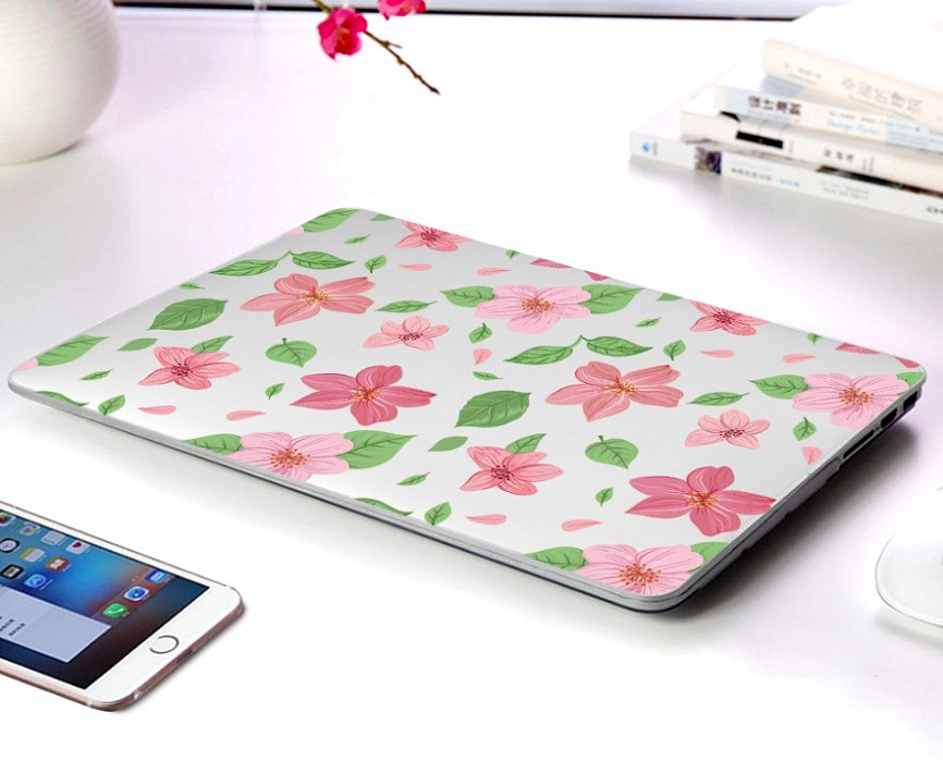 Чехол накладка пластиковая i-Blason Cover для Macbook Air 13 (Pink Flowers) купить в интернет-магазине icover