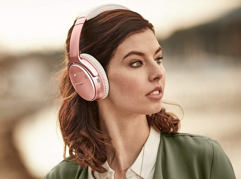 Bluetooth-наушники Bose QuietComfort 35 II с микрофоном (Rose Gold) купить в интернет-магазине icover