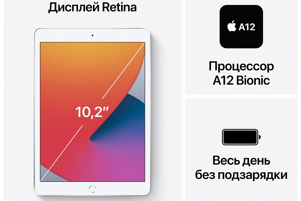 Планшет Apple iPad 2020 10.2" (MYMH2RU/A) Wi-Fi+Cellular 32Gb (Space Grey) купить в интернет-магазине icover