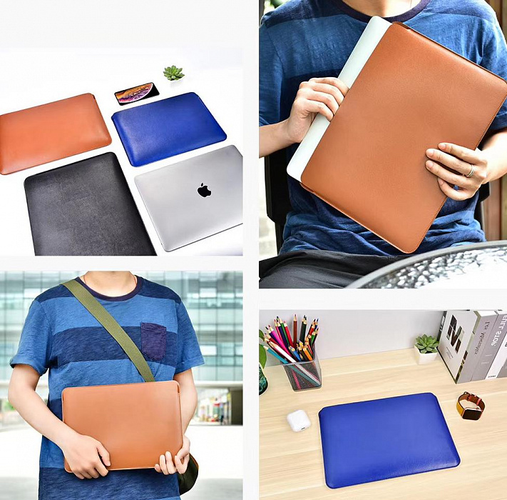 Чехол COTEetCI Leather Liner Bag (MB1018-BR) для MacBook Air/Pro 13" (Brown) купить в интернет-магазине icover