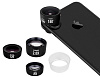 Набор объективов Momax X-Lens Pro 4 in 1 (CAM7W) для смартфона (Black) купить в интернет-магазине icover