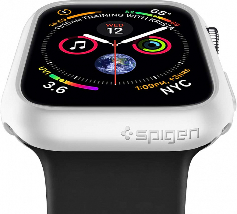 Чехол Spigen Thin Fit (062CS24475) для Apple Watch Series SE/6/4 44 mm (White) купить в интернет-магазине icover