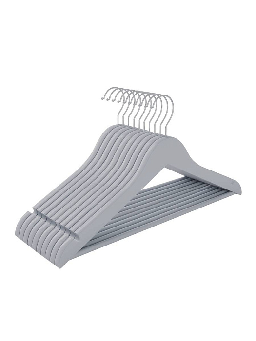 Вешалка-плечики для одежды Ridberg деревянные 20 шт. (Grey) купить в интернет-магазине icover