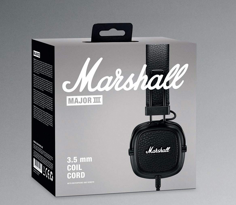 Наушники с микрофоном Marshall Major III (Black) купить в интернет-магазине icover