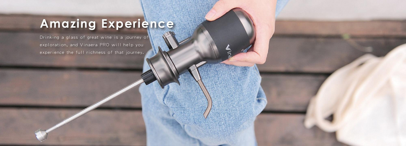 Аэратор для вина Vinaera Pro Adjustable Electric Wine Aerator MV7 (Grey) купить в интернет-магазине icover