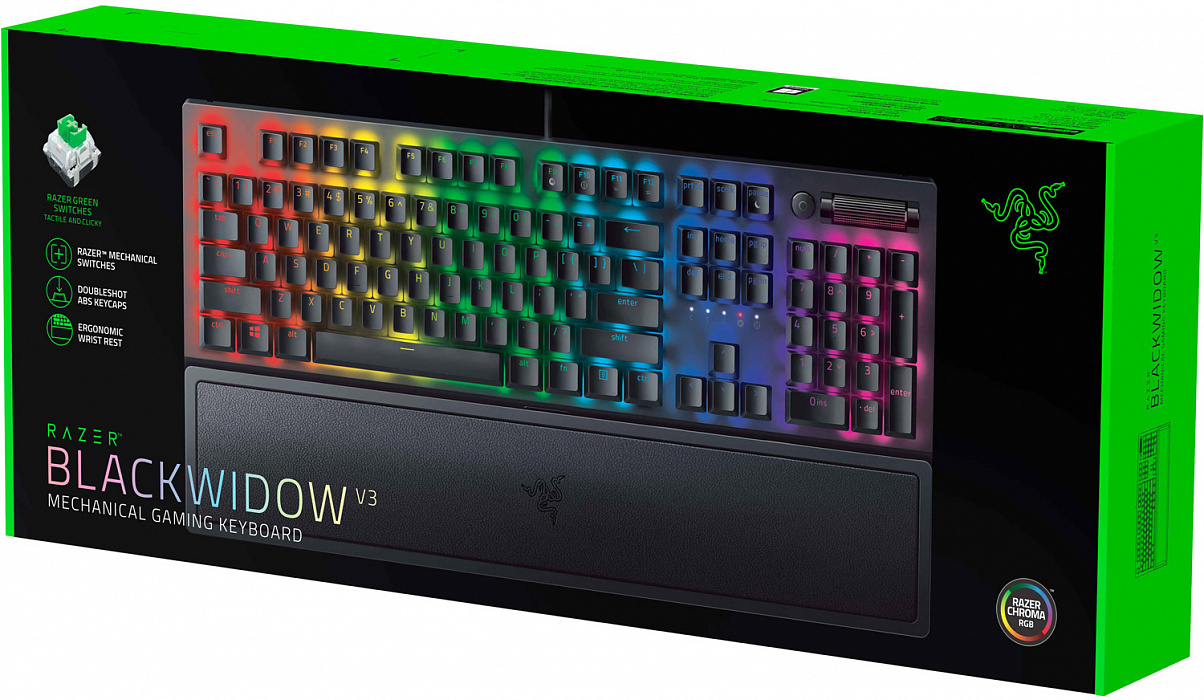 Игровая клавиатура Razer BlackWidow V3 Yellow Switch Russian Layout (RZ03-03542100-R3R1) купить в интернет-магазине icover