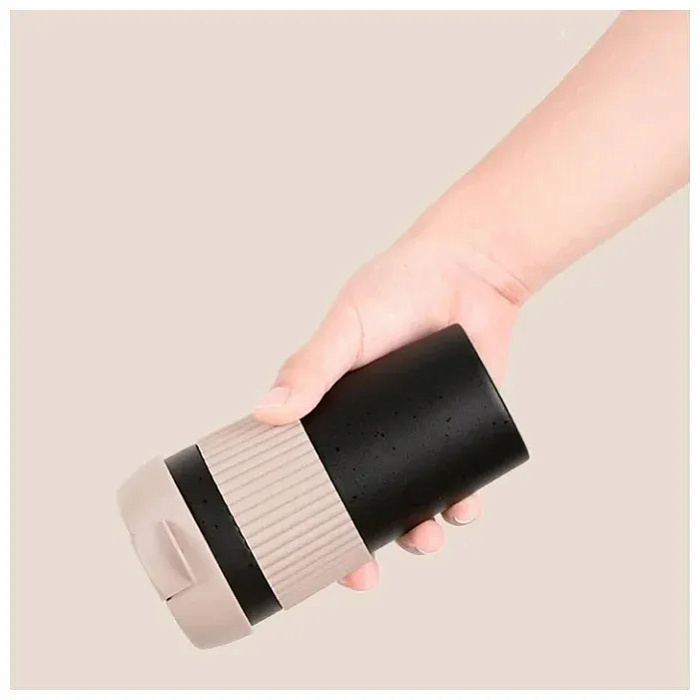 Термостакан-непроливайка KissKissFish Rainbow Vacuum Coffee Tumbler (Black/Grey) купить в интернет-магазине icover