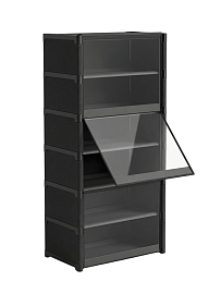 Обувница с дверкой Ridberg 7 полок (Black) купить в интернет-магазине icover