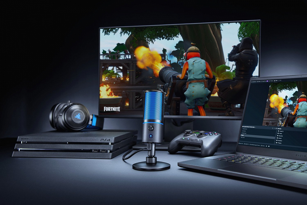 Микрофон Razer Seiren X (RZ19-02290200-R3G1) для PlayStation 4 (Black) купить в интернет-магазине icover