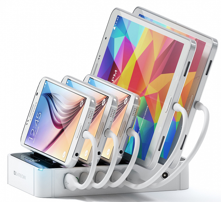 Док-станция зарядная Satechi 5-Port USB Charging Station Qualcomm B0170L326A (White) купить в интернет-магазине icover