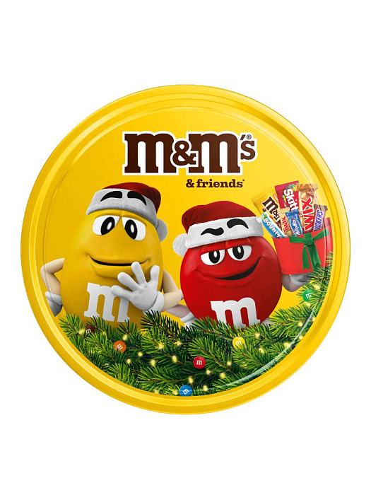Сладкий подарок M&M's & Friends на Новый Год, набор конфет M&M's, Snickers, Twix, Milky Way, Bounty, Skittles (311 г.) купить в интернет-магазине icover