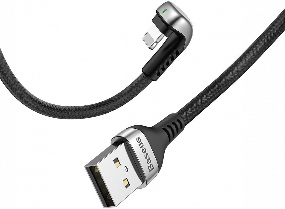 Кабель для iPhone Baseus Green U-shaped Lamp Mobile Game (CALUX-A01) USB-A to Lightning 1m (Black) купить в интернет-магазине icover