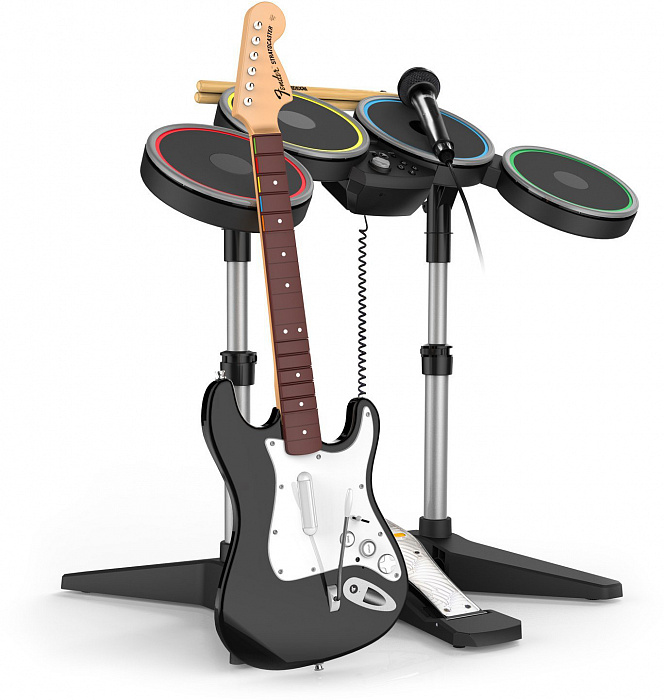 Mad Catz Rock Band 4 Band-in-a-Box - игра + гитара, барабаны, микрофон купить в интернет-магазине icover