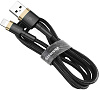 Кабель для iPhone, iPad Baseus Cafule (CALKLF-BV1) USB to Lightning 1m (Gold/Black) купить в интернет-магазине icover