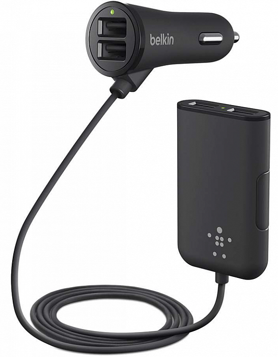 Автомобильная зарядка Belkin 4-Port Passenger Car Charger (Black) купить в интернет-магазине icover