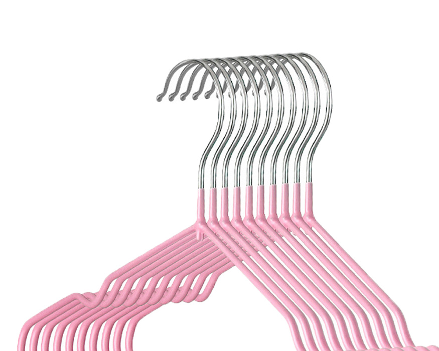 Вешалка-плечики для одежды детские Ridberg 30 шт металлические (Pink) купить в интернет-магазине icover