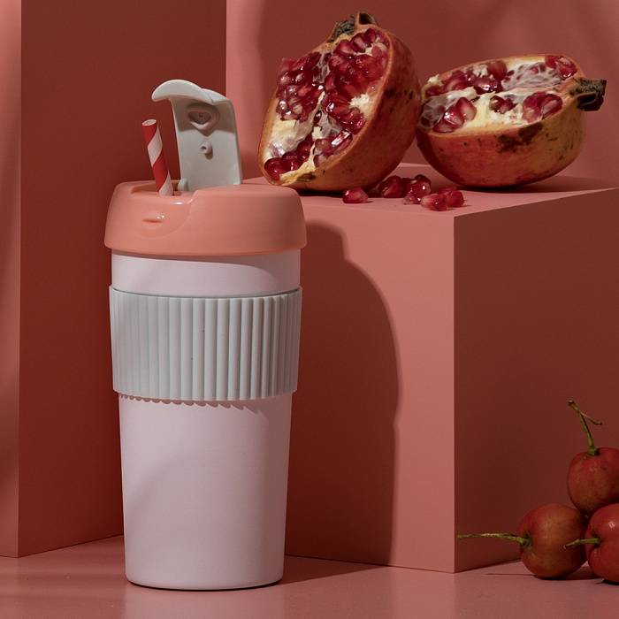Термостакан-непроливайка KissKissFish Rainbow Vacuum Coffee Tumbler (Pink/Mint/White) купить в интернет-магазине icover