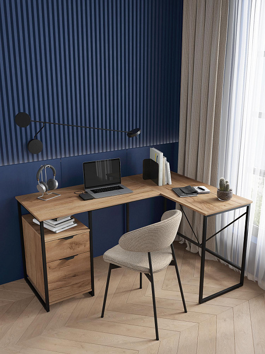 Стол письменный лофт RIDBERG NEVADA (Oak/Black) купить в интернет-магазине icover