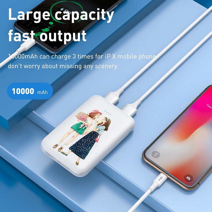 Внешний аккумулятор Baseus Mini JA 10000mAh PPX10-MD02 (Cat White) купить в интернет-магазине icover