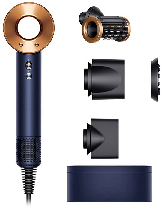 Фен с кейсом Dyson Supersonic HD15 HK (3-pin) 460028-01 (Prussian Blue/Bright Copper) купить в интернет-магазине icover