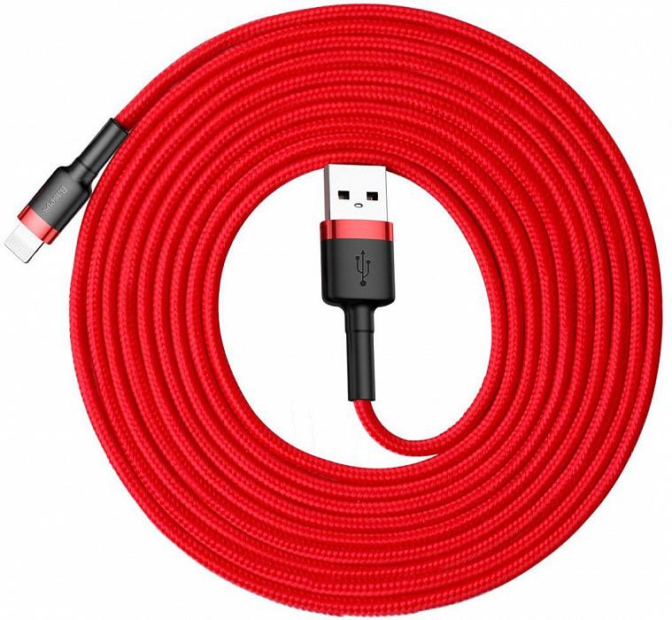 Кабель Baseus Cafule (CALKLF-R09) USB/Lightning 3m (Red) купить в интернет-магазине icover