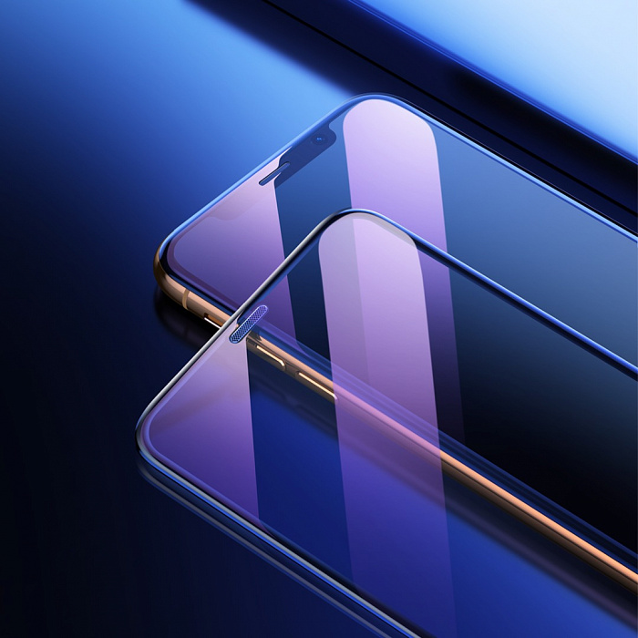 Защитное стекло Baseus Curved Anti-Blue Light (SGAPIPH58-WB01) для iPhone X/Xs (Black) купить в интернет-магазине icover